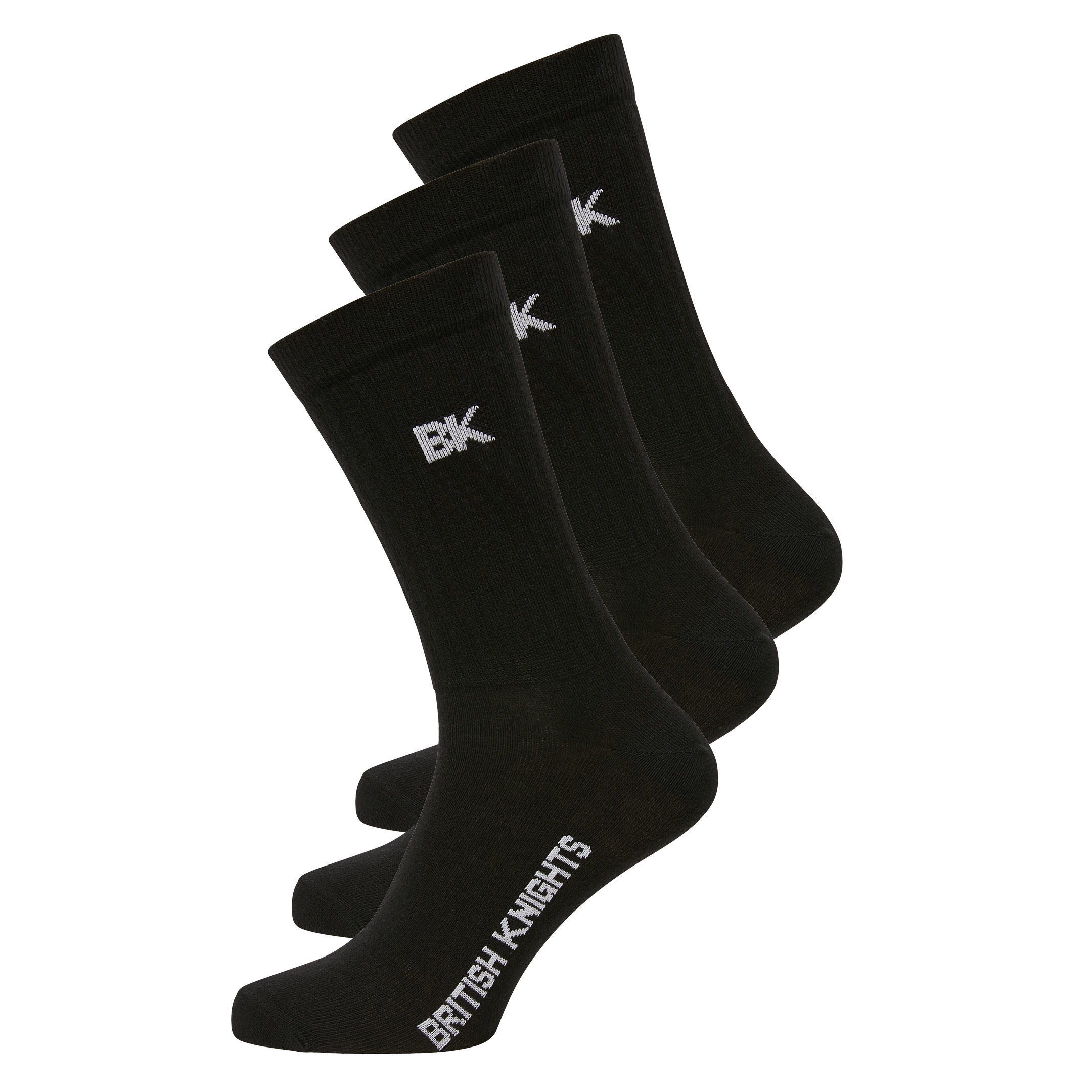 3 Paar Unisex tennis sokken - Zwart - maat 43-46